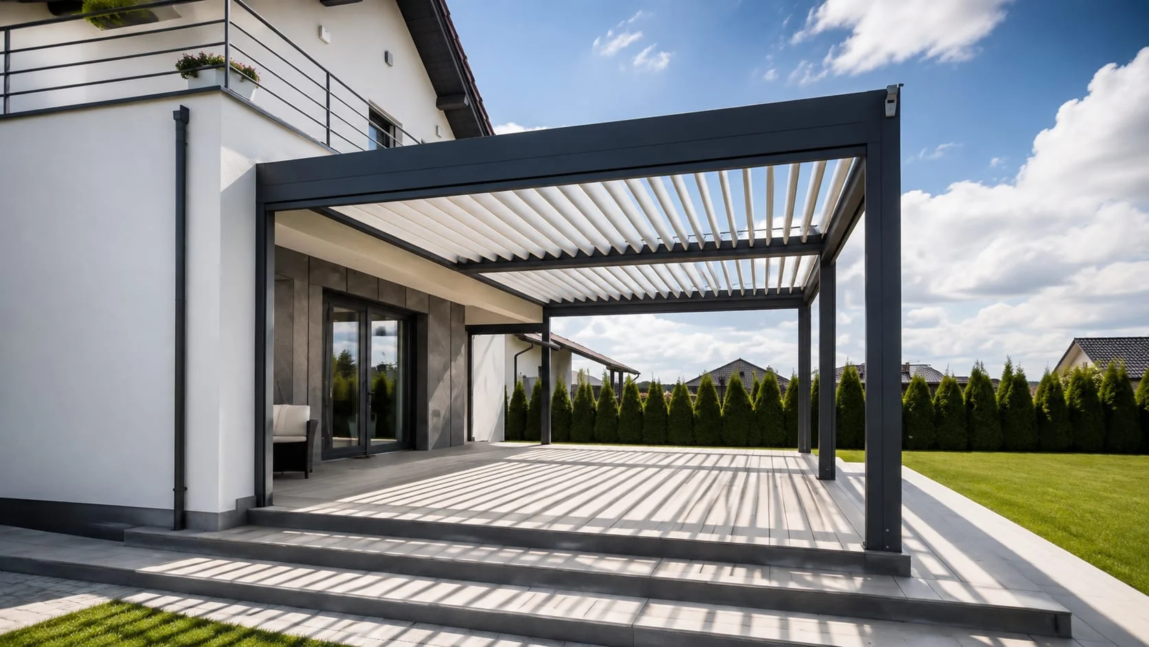 Pergola i senka — Bioklimatska pergola · precizna kontrola svetla